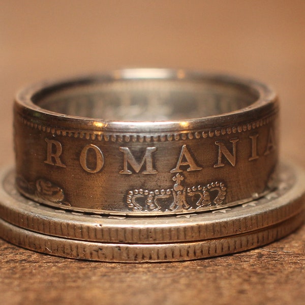 Romania Silver Coin Ring 500 Lei