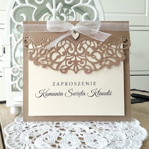 Convite/convite para Primeira Comunhão/baptizado/casamento (comunhão/baptizado/casamento) papel ecológico, personalização individual