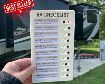 RV Checklist Before Leaving (customizable), Camping Essentials, Visual Reminder