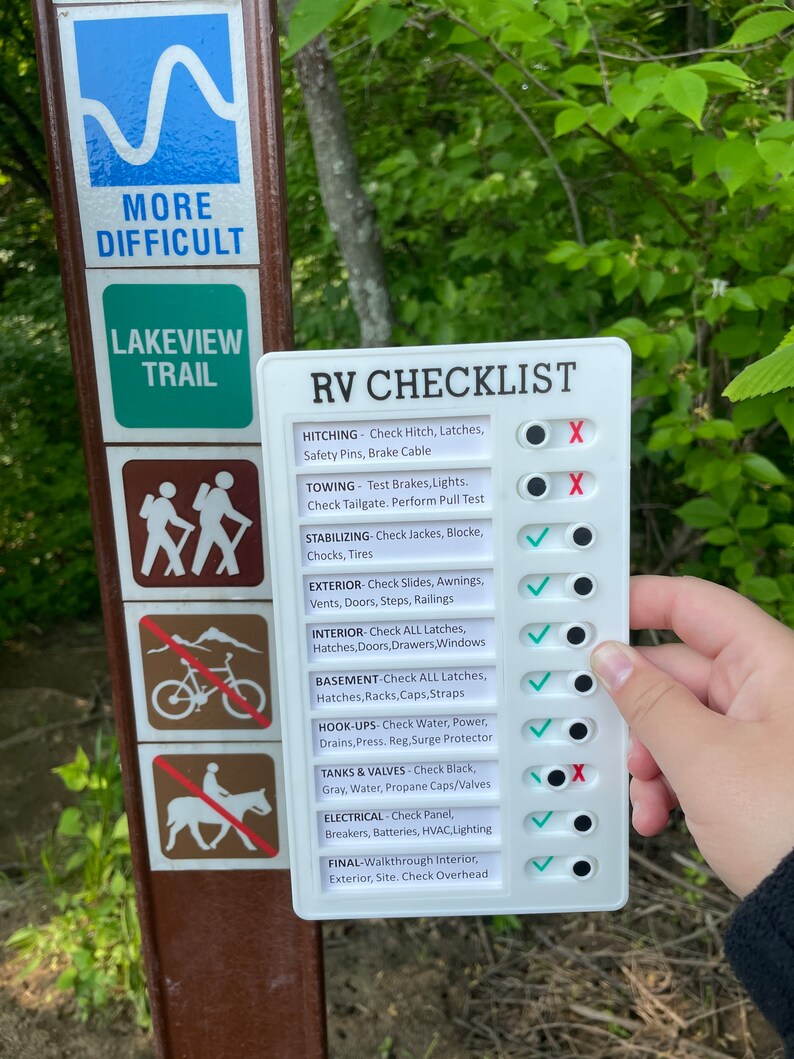 RV Checklist Before Leaving customizable Camping Etsy