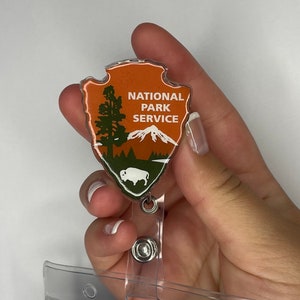 National Park Sevice Badge Reel | NPS | Gifts for Nature Lovers | Adventure | Nursing Badge Reels | Teacher Badge Reels | Hiking | Road Trip