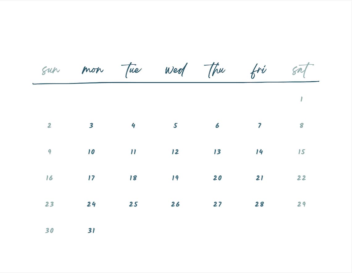 Printable Inspirational Calendar - Etsy