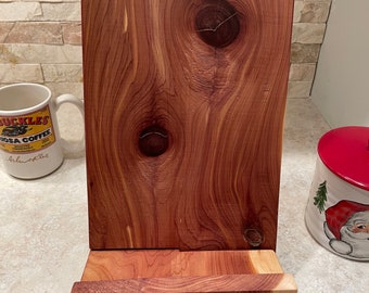 Cedar Collapsable Cookbook Stand/iPad Holder
