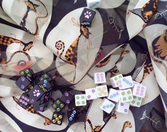 Un D6 increíble con puntos de huella para TTRPG, RPG, Bunko, Yahtzee, juegos de mesa y otros juegos de mesa