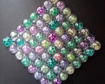 Posavasos de dados: Cargador TTRPG de resina Aurora Sparkle