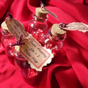 10mm D4 Healing Potion Dice Set w/Glass Storage Bottle
