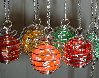 Dado poliédrico de emergencia D20 - Collar unisex de plata de ley y acero inoxidable con D20 extraíble para juegos de rol, DnD, Pathfinder y Fantasy Age.