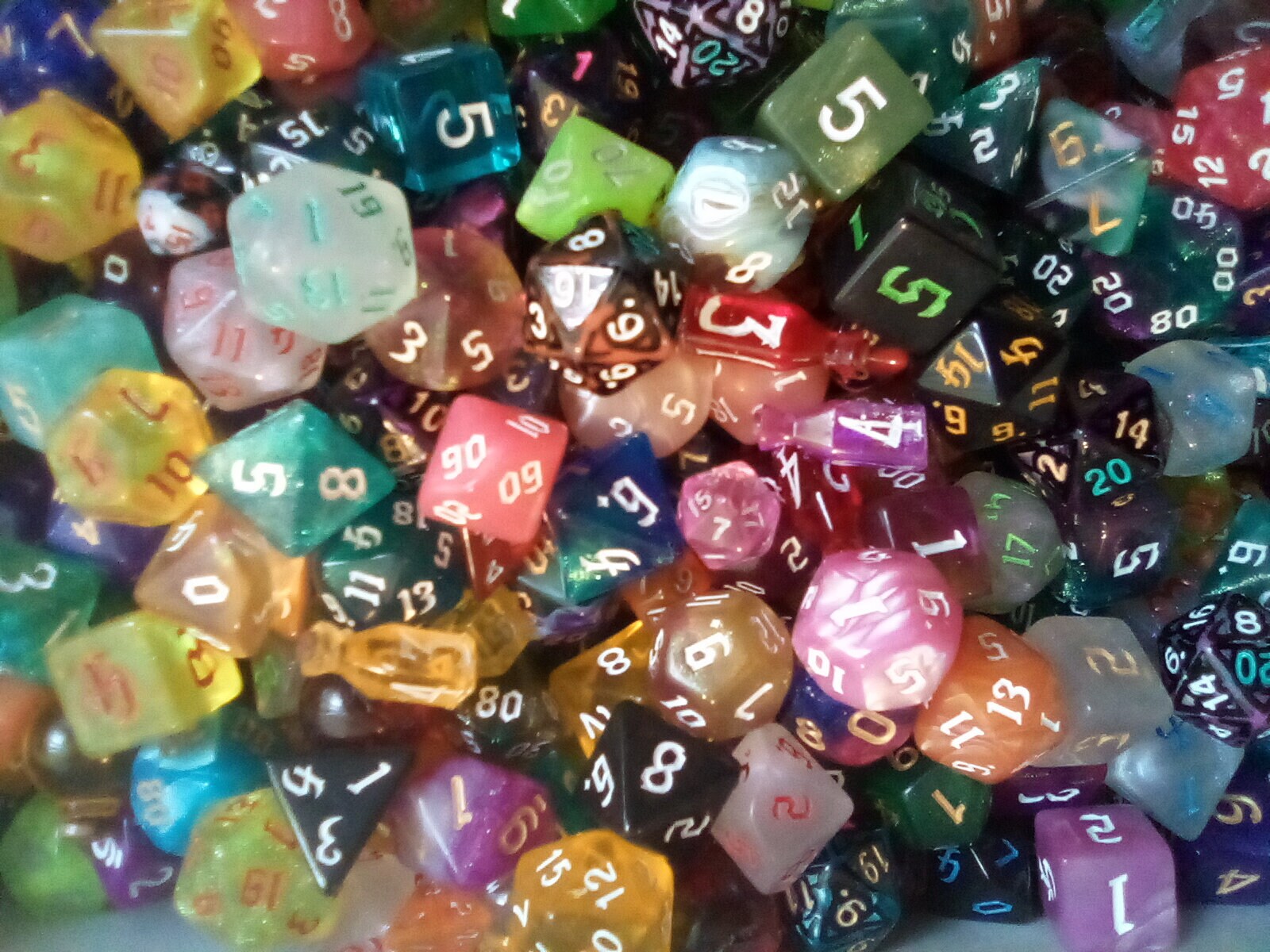 Limited Edition Chaos Confetti Scoop StudioKES' Anniversary Polyhedral Dice for Mathematics, TTRPG RPG Fantasy Tabletop Gaming Adventures