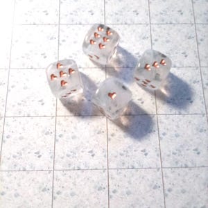 Whimsical Ethereal - Single 15mm Resin D6 with Copper Heart Pips image 5