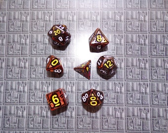 Open World Level Seven Gamer Inspired Polyhedral Dice Set