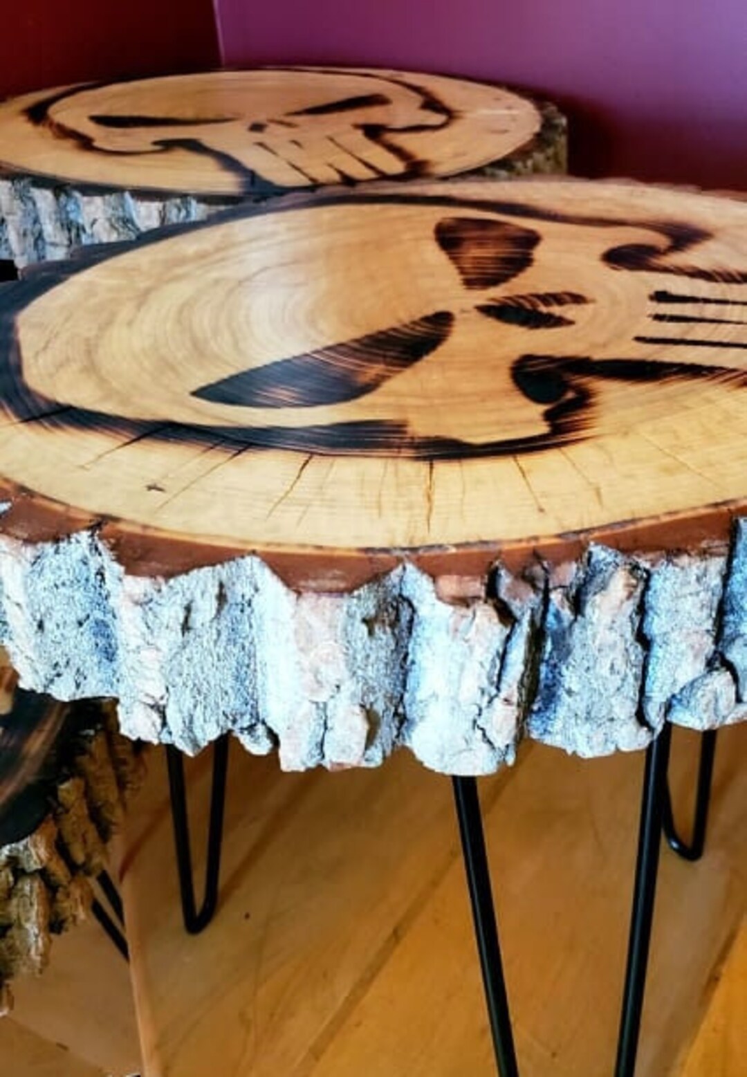 Tree Slice Side Table Side Table - Tree Slice / Coffee Table / Log Wood / Indoor Furniture ...