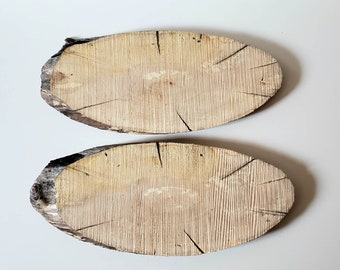 wood slice / Maple / oval / wood slice / raw / natural