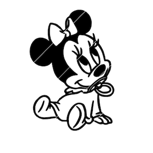 Bebé Minnie / Mouse Guardería Baby Shower Cumpleaños Png SVG Cricut Cut File - Silhouette Cut File - DESCARGA INSTANTÁNEA