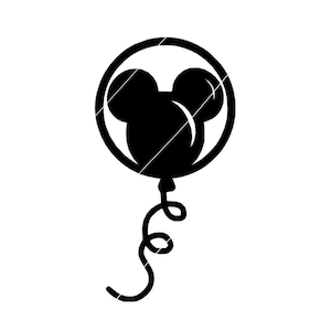 Mickey / Mouse / Ears / Balloon Party Silhouette SVG Cricut Cut File - Silhouette Cut File - DESCARGA INSTANTÁNEA