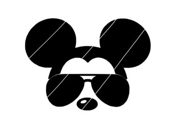 Cool Sunglasses Mickey | Mouse SVG Cricut Cut File - Silhouette Cut File - INSTANT DOWNLOAD