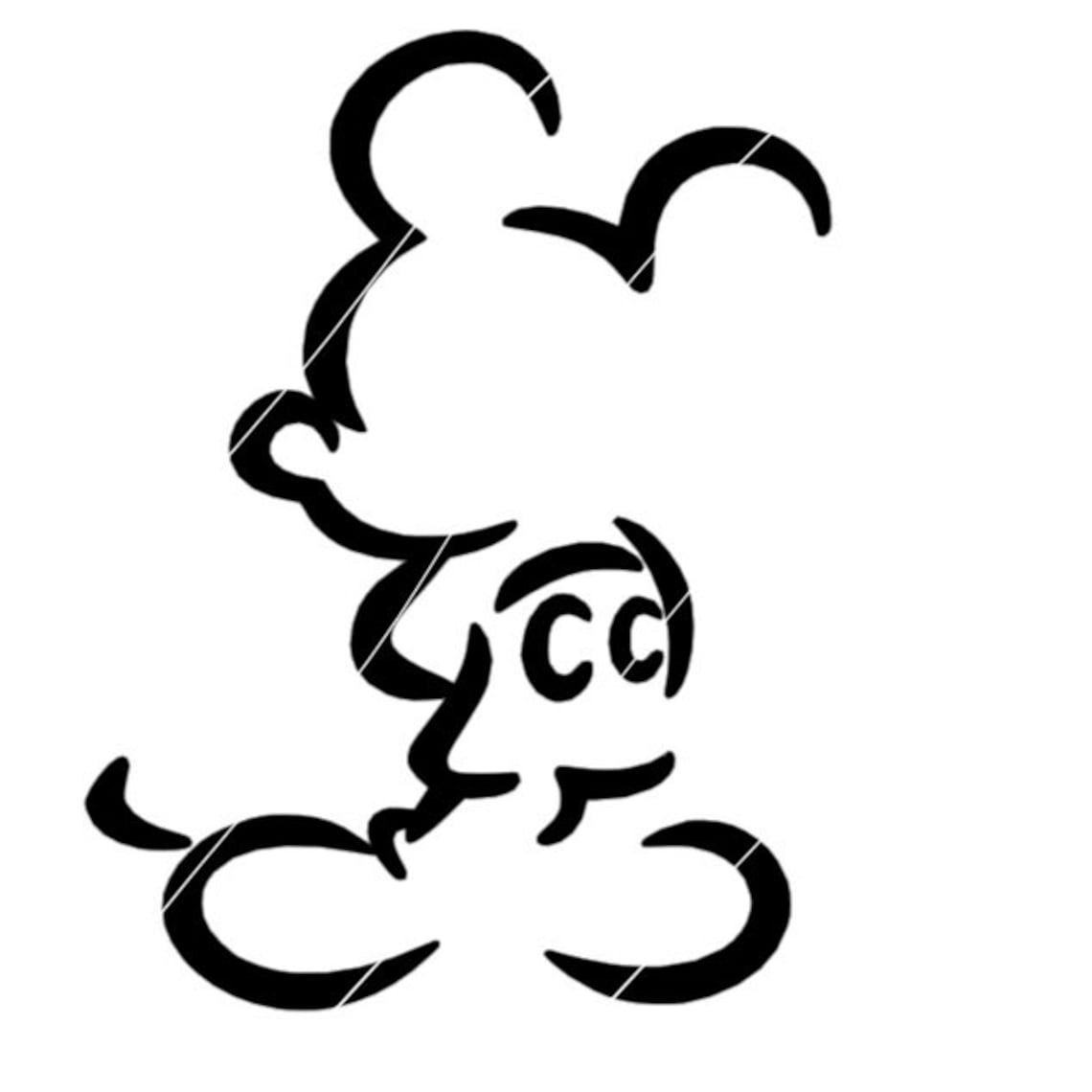 Mickey Mouse Silhouette SVG Cricut Cut File Silhouette Cut File INSTANT