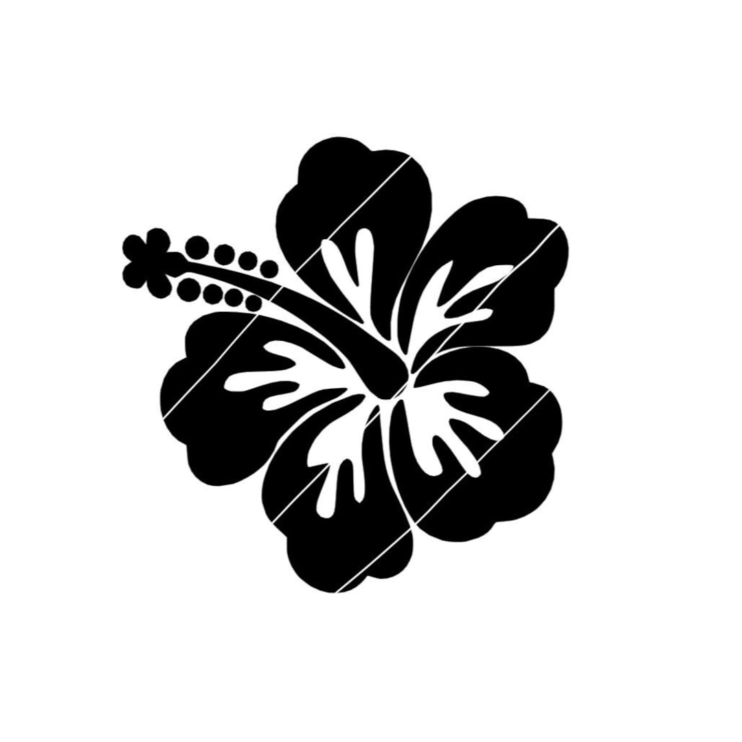 Cute Hibiscus Flower SVG Cricut Cut File - Silhouette Cut File ...