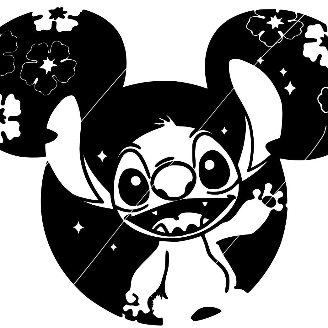 Stitch Mickey Mouse Ears Lilo SVG Cricut Cut File Silhouette Cut File
