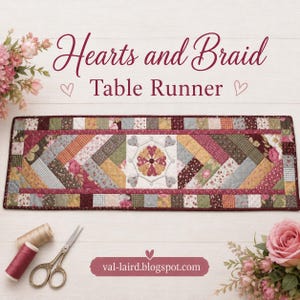 Hearts and Braid Table Runner Pattern (Digital Download)