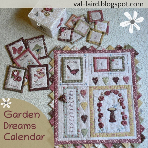 Garden Dreams Kalender Quilt Anleitung