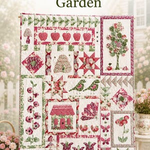 Cottage in the Garden Patchwork and Applique Quilt Pattern (Digital Download)