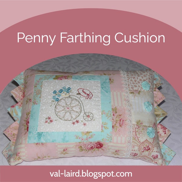 Penny Farthing Cushion Pillow Pattern