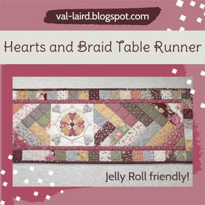 Hearts and Braid Table Runner Pattern