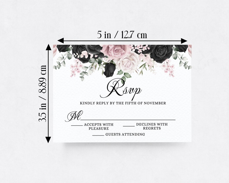 Quinceanera RSVP Card Template Printable Royal Quince - Etsy