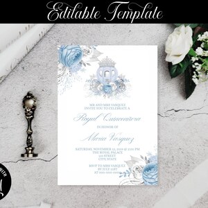 cinderella quince invitations