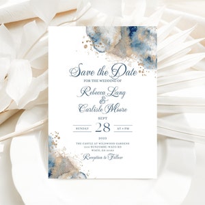 Under the Sea Save the Date Wedding Invitation Template, Beach Invite, Summer Wedding