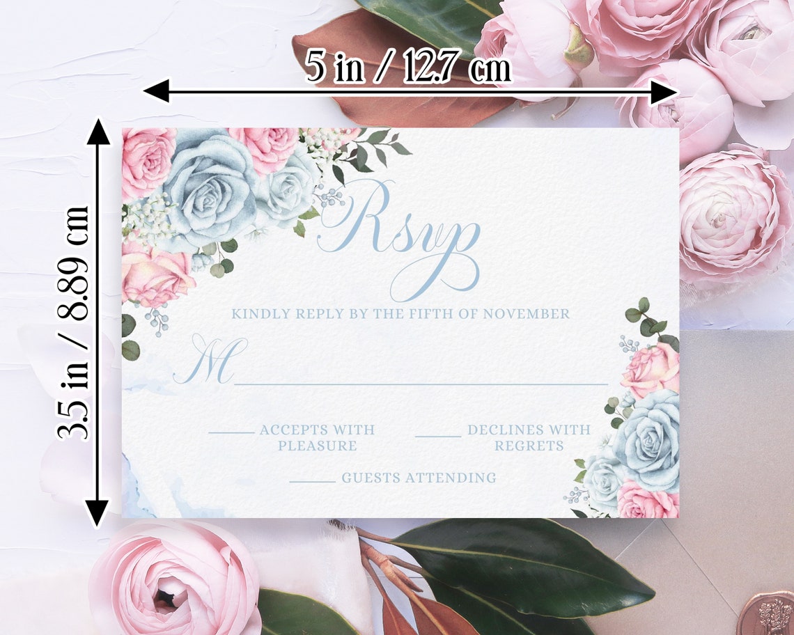 Cinderella RSVP Card Printable Editable Template Watercolor - Etsy