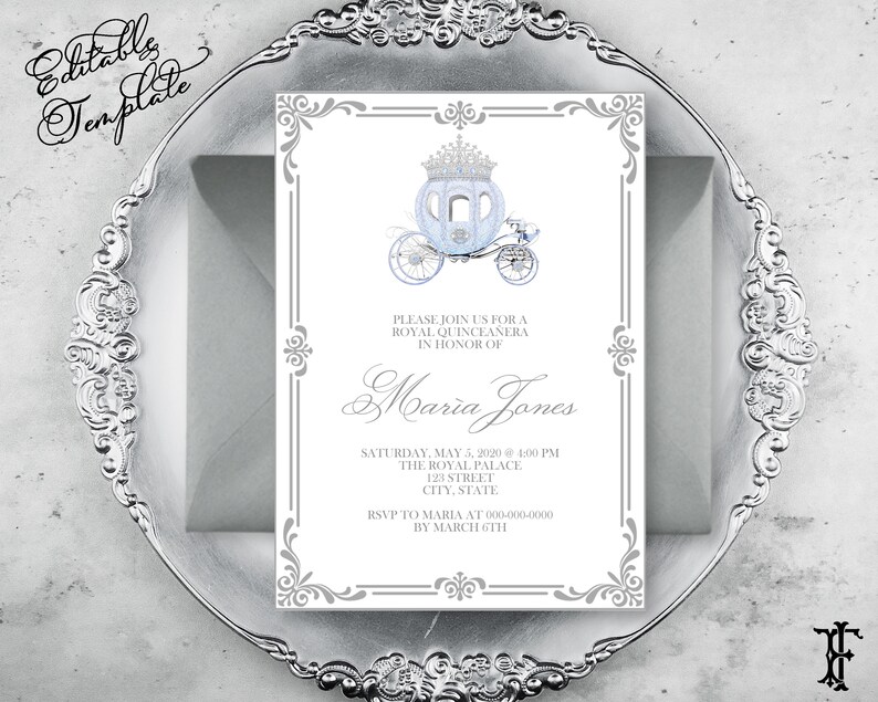 Free Free 205 Princess Carriage Invitation Template SVG PNG EPS DXF File