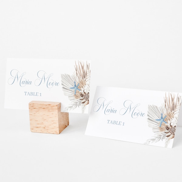 Beach Place Card - Etsy
