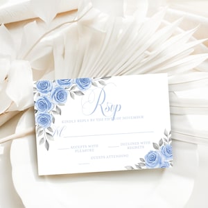 Carte RSVP imprimable, modèle modifiable, aquarelle rose, RSVP de mariage, mariage de conte de fées, toile