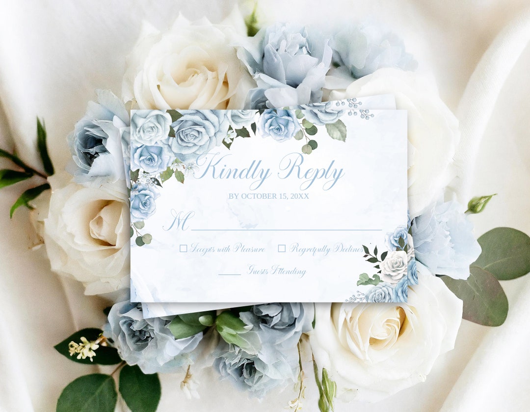 Cinderella RSVP Card Printable, Editable Template, Watercolor Rose ...