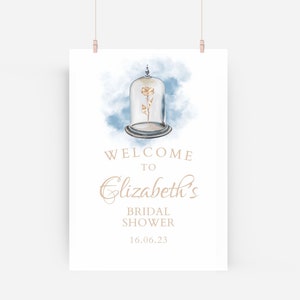 Beauty and the Beast Welcome Sign Template, Printable 8x10, 16x20, 18x24, Fairytale Bridal Shower, Enchanted Rose