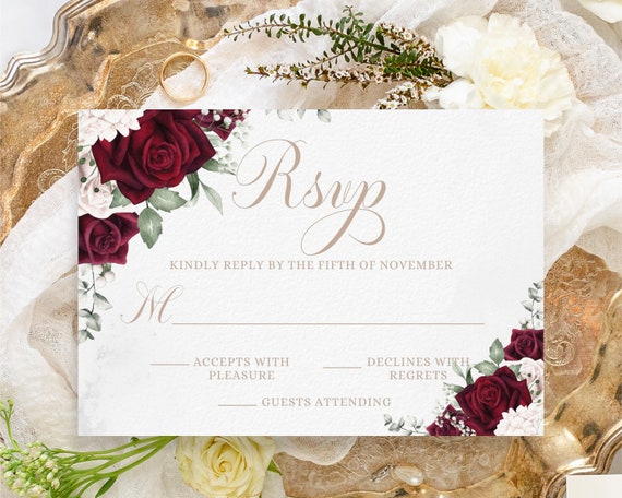 Cinderella RSVP Card Printable Editable Template Watercolor - Etsy