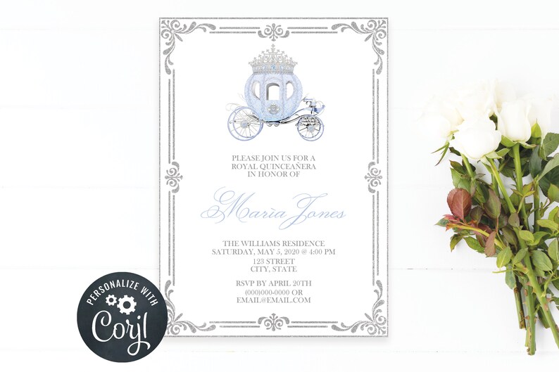 Free Free 229 Princess Carriage Invitation Template SVG PNG EPS DXF File