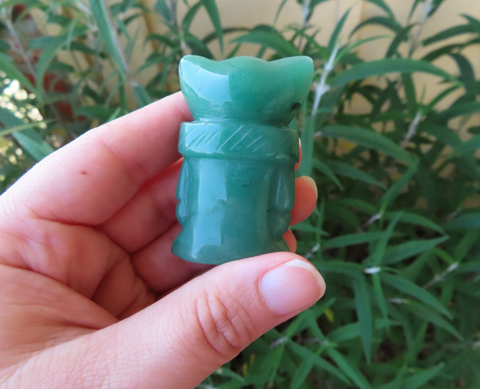 Natural Baby Yoda Carved Green Aventurine Green Baby Yoda L Etsy