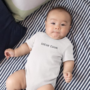 Totus Tuus bodysuit, bodysuit, Catholic bodysuit, Baby shower gift, Gift for baby, Newborn outfit, Baby bodysuit, Religious bodysuit