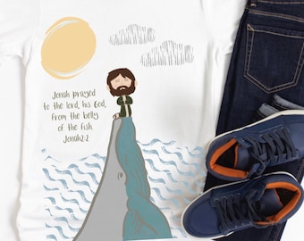 Jonah and the Whale Kids T-shirt: Organic Cotton Christian Apparel