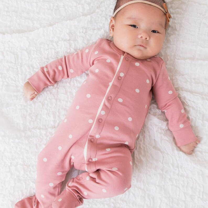 Footed sleeper Organic cotton Baby sleeper Organic baby Etsy