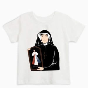 St.Faustina, Catholic kids, Divine Mercy, Catholic tee,Catholic tshirt, Graphic tee, Catholic gift, First holy communion