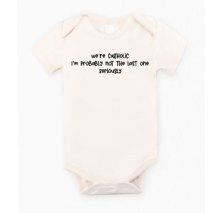 Holy Baby Bodysuit - Catholic Christian Infant Outfit, Baptism Gift, Religious Take Home Attire
