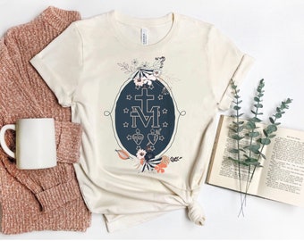 Miraculous Medal T-Shirt: Soft Catholic Womens Tee