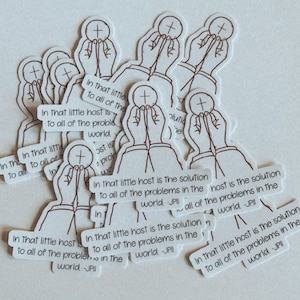 Sticker, Catholic sticker, JPII sticker, Catholic, Water bottle sticker, Laptop sticker, Catholic saints, Catholic gift