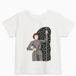 St.Jean d&#39;Arc, katholisches T-Shirt, katholisches Kleid, katholische Kinder, Erstkommunionsgeschenk, Geschenk für Mädchen, katholisch