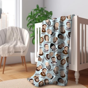 Male saints, Male Catholic Saints blanket, Catholic blankets, Catholic kids, Catholic gift, Catholic baby, Baptism gift