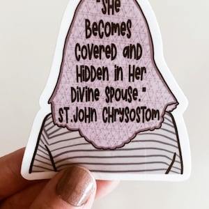 Sticker, Stickers, Catholic sticker, St.John Chrysostom, Catholic saints, Veiling, Catholic, gift, water bottle  sticker, Laptop sticker