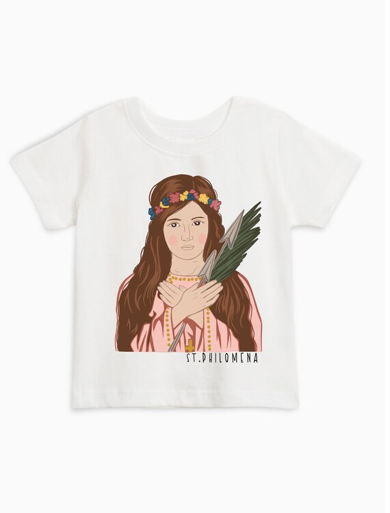 Camiseta catolica ropa catolica body catolico body de bebe regalo de bautismo regalo de baby shower Santa Filomena santos catolicos